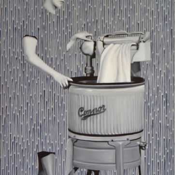 90. Emma with Wringer, 90x60 cm